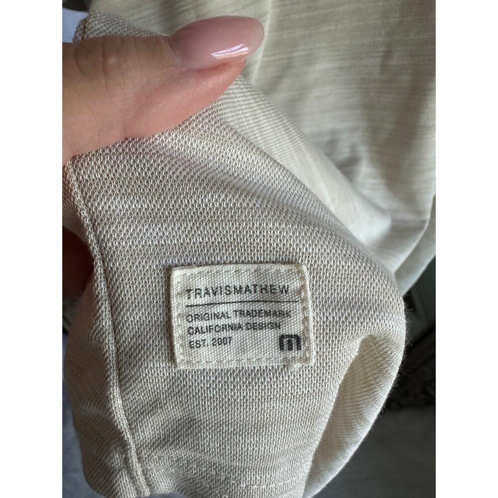Travis Mathew West End Polo Tan Italian Sand Medium NWOT - Picture 5 of 6